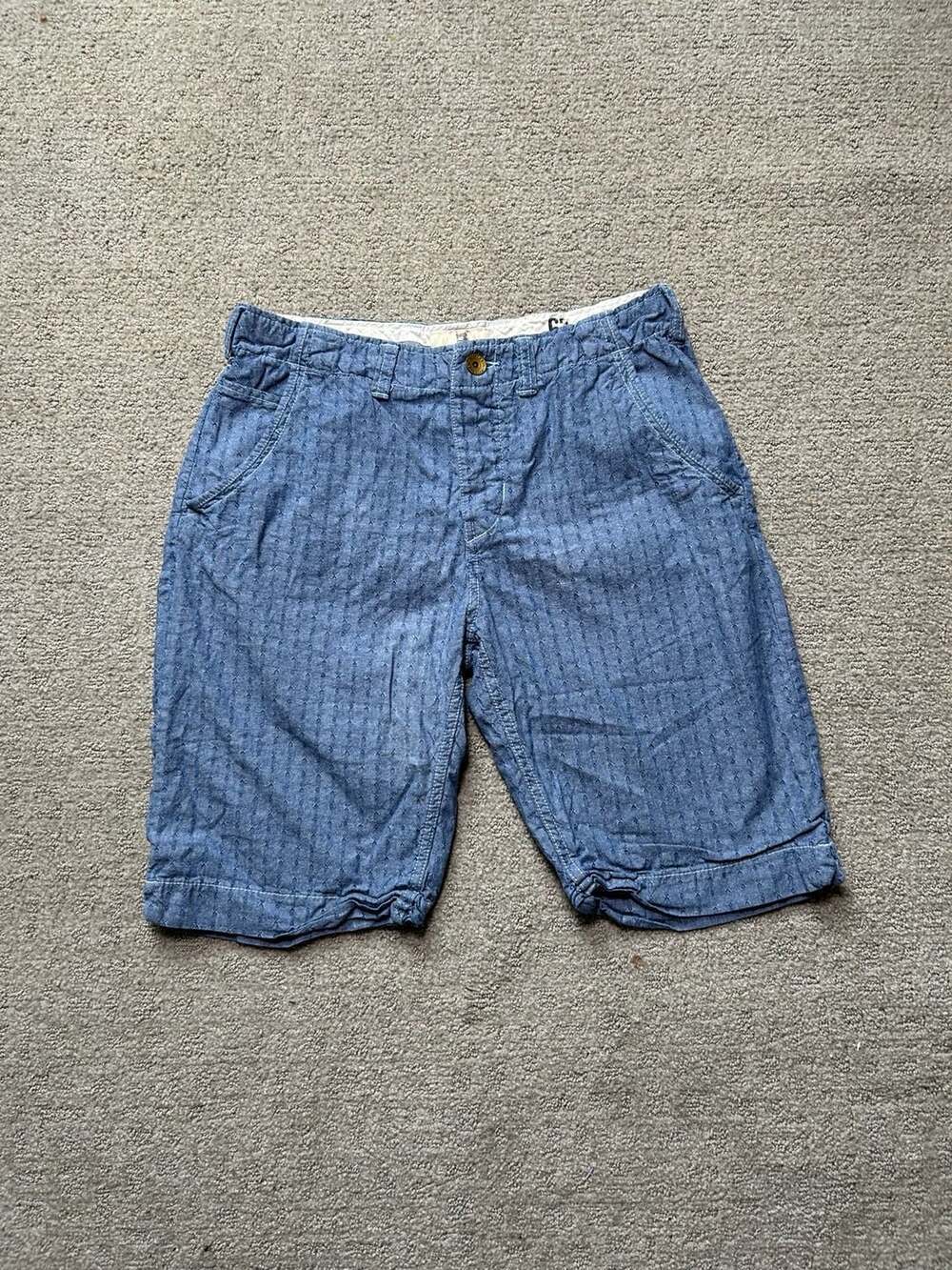 Scotch & Soda Amsterdam Couture Blue Geometric Patterned Cotton Shorts